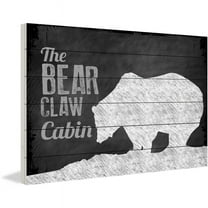 Marmont Hill "Bear Claw Cabin" Painting Print on White Wood