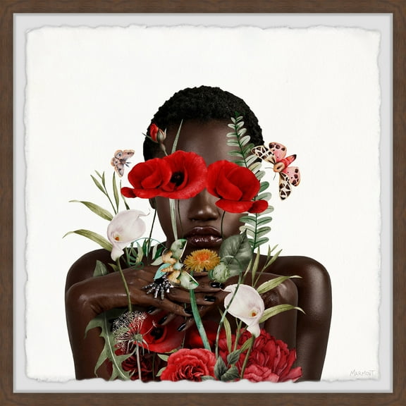 Marmont Hill Beauty and Flowers Framed Painting Print