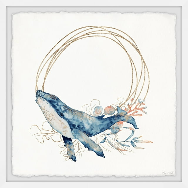 Marmont Hill Inc. 'Beauty of the Ocean' Framed Painting Print 18 x 18