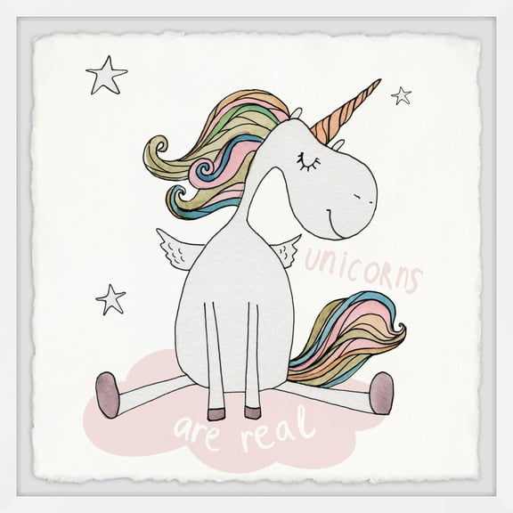 Marmont Hill Believe Unicorns Are Real Framed Wall Art