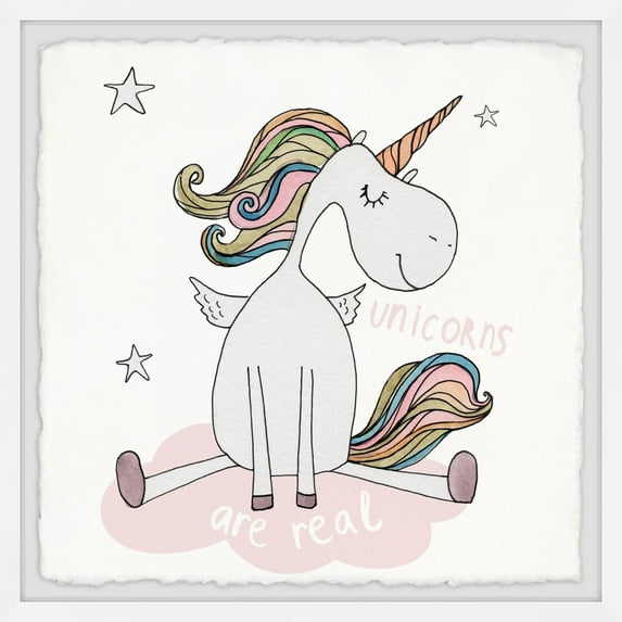 Marmont Hill Believe Unicorns Are Real Framed Wall Art