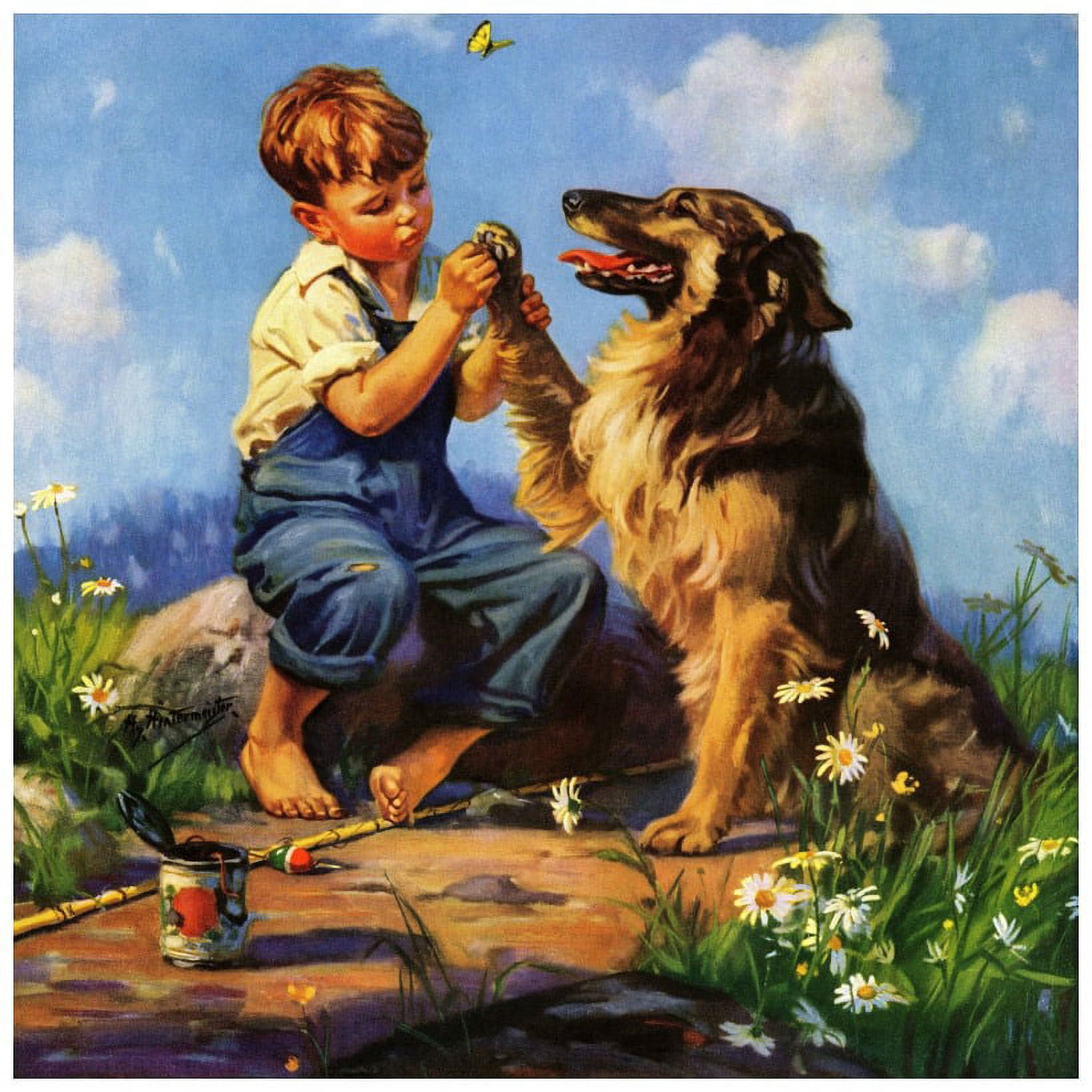 Marmont Hill "Best Friends" by Curtis Painting Print on Canvas