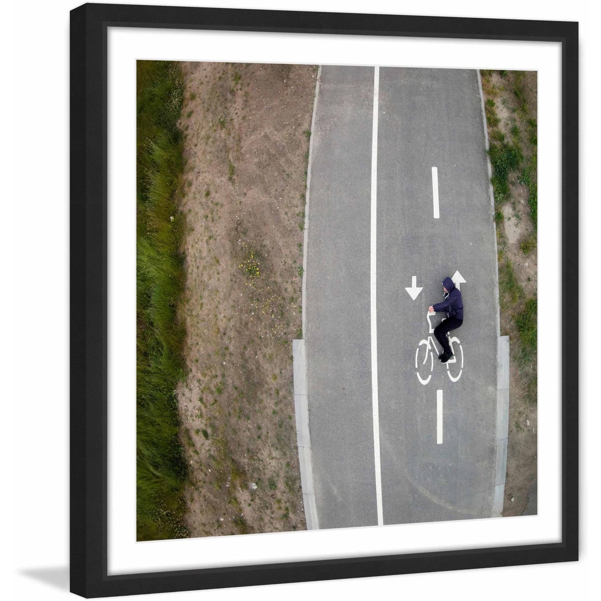 Marmont Hill "Bicycle Lane" by Karolis Janulis Framed Painting Print