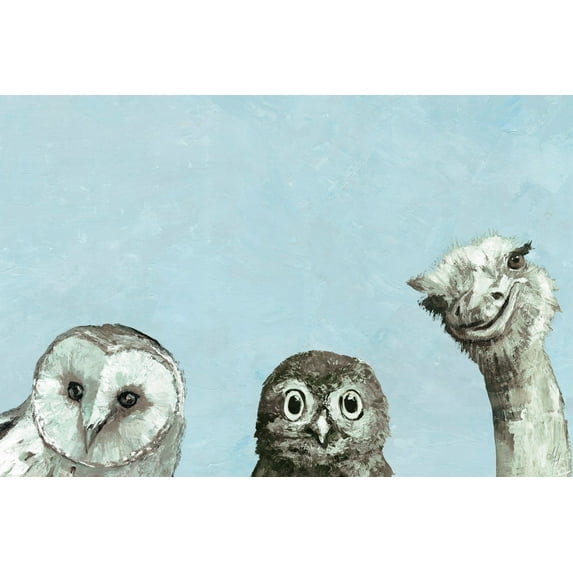 Marmont Hill Big Eyes in Blue Canvas Wall Art