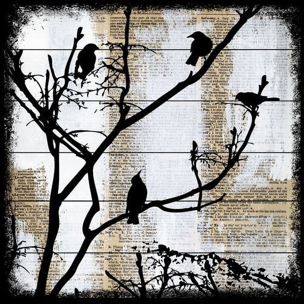 Marmont Hill "Bird Committee" by Vicki Butler Painting Print on White Wood