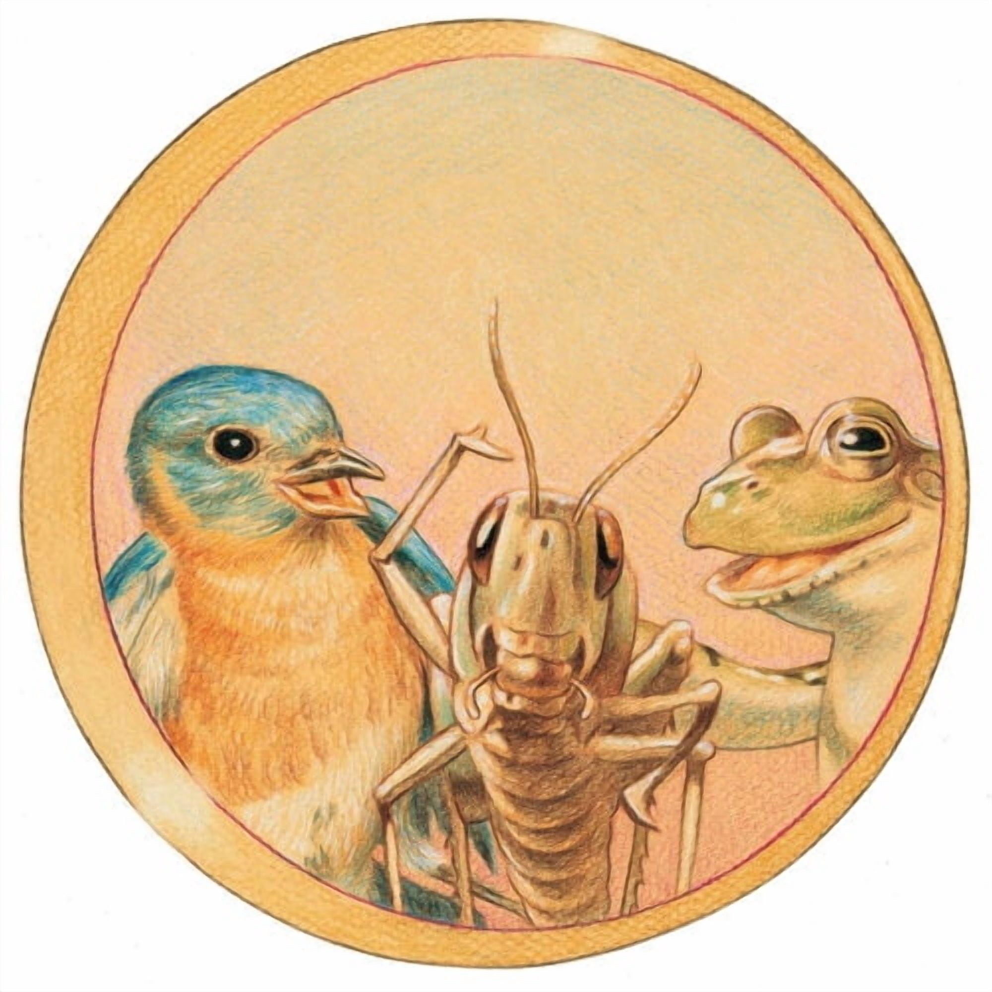 Marmont Hill "Bird, Cricket and Frog II" by Curtis Painting Print on Canvas
