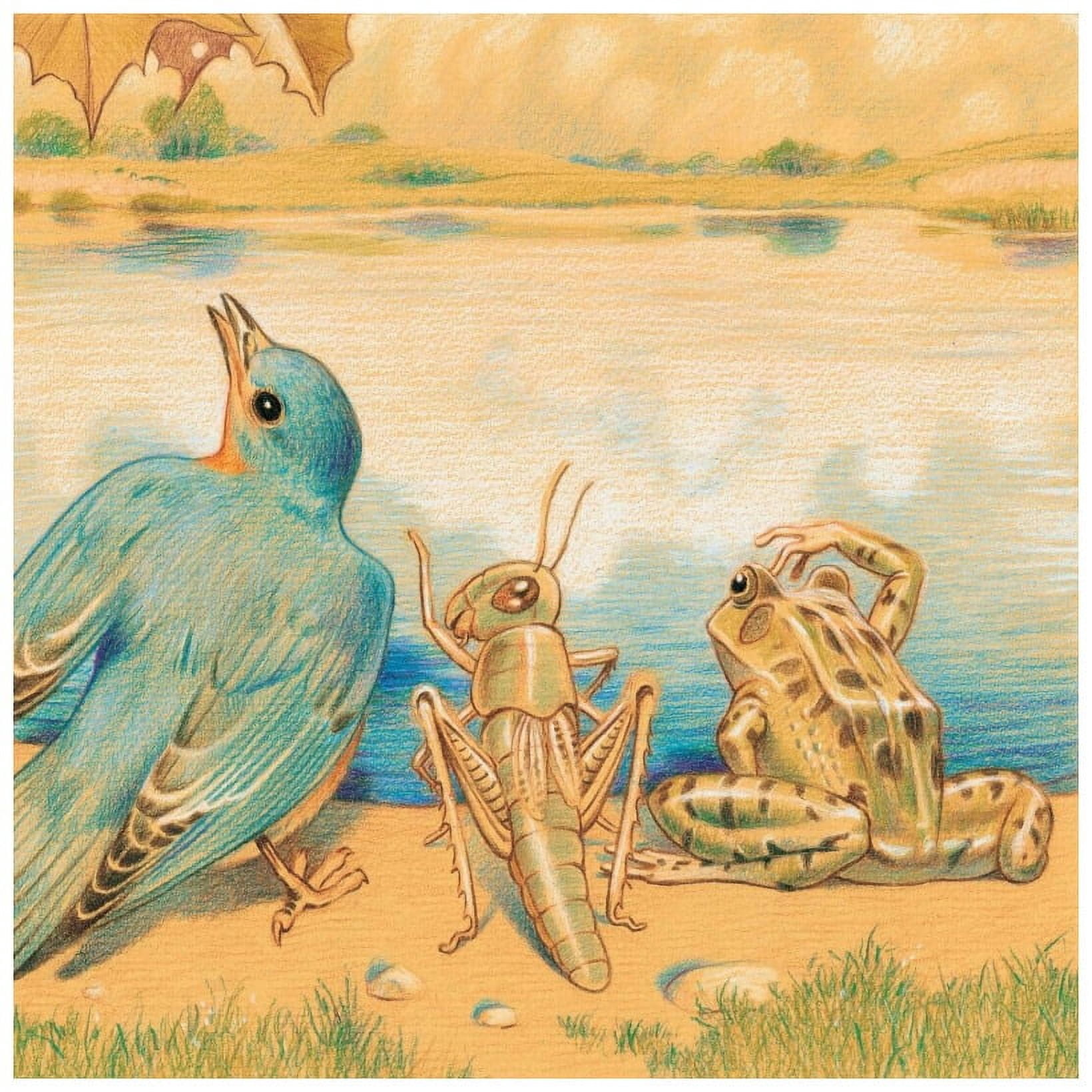 Marmont Hill "Bird, Cricket and Frog" by Curtis Painting Print on Canvas