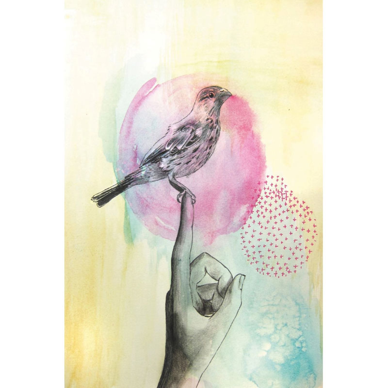 Marmont Hill Bird Rest Painting Print on Wrapped Canvas