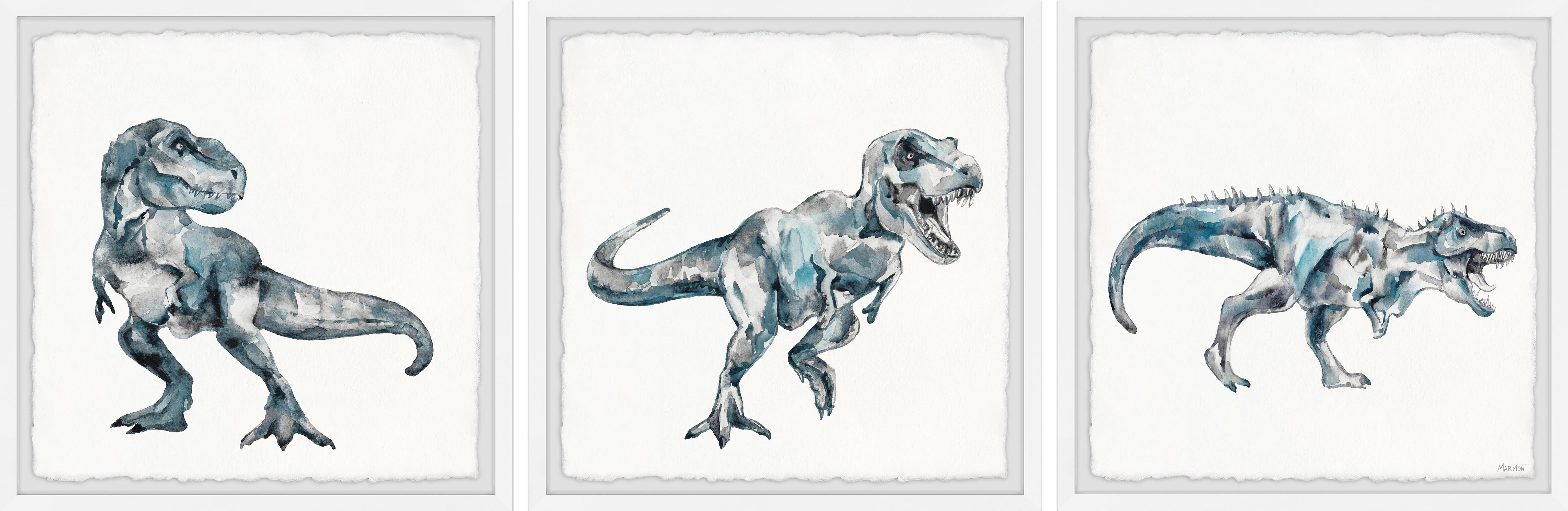 Marmont Hill Bite and Fight T-Rex Triptych
