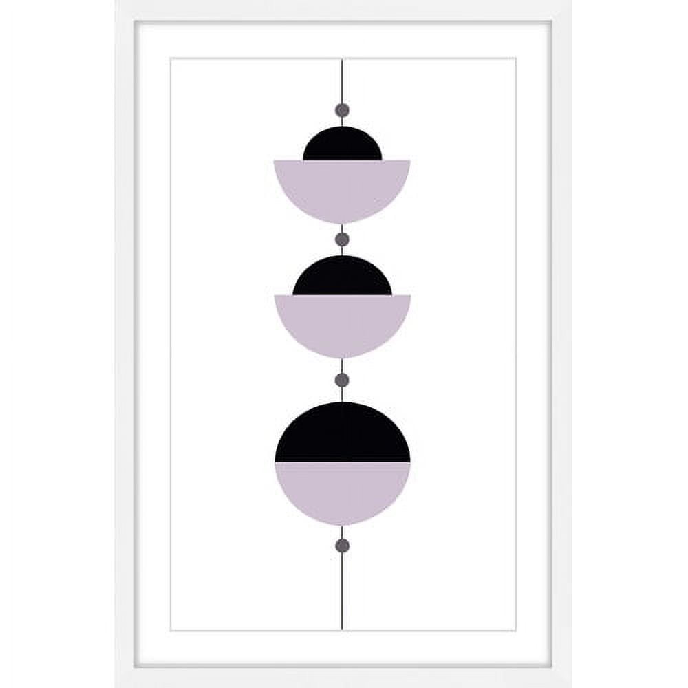 Marmont Hill "Black Bubble Light" by Katarina Snygg Framed Painting Print