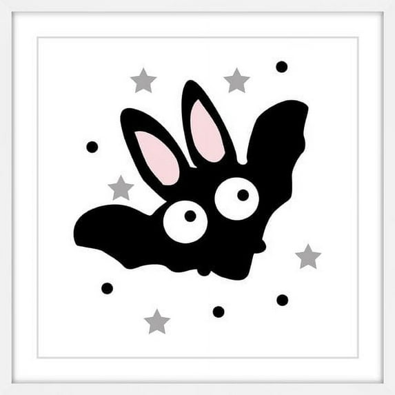 Marmont Hill "Black Bunny Bat" by Katarina Snygg Framed Painting Print