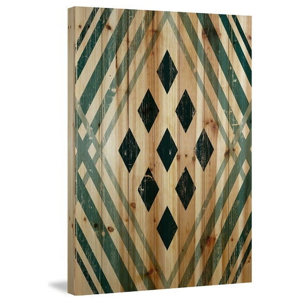 Marmont Hill - "Black Diamonds" Painting Print on Natural Pine Wood