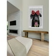 thumbnail image 1 of Marmont Hill "Black Lab with Red Bow" Framed Painting Print, 1 of 1