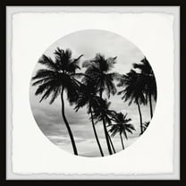 Marmont Hill Black Palm Trees Framed Wall Art, 12" x 12"