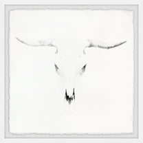 Marmont Hill Bleached Horns Framed Wall Art