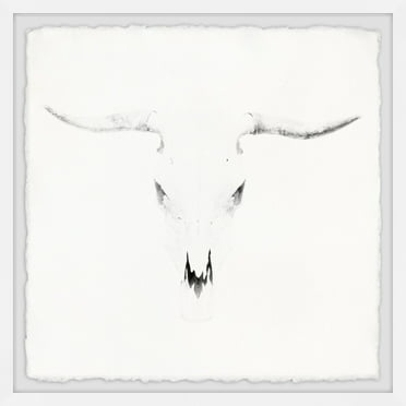 Marmont Hill Bleached Horns Framed Wall Art