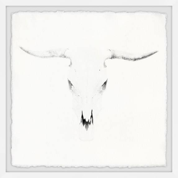 Marmont Hill Bleached Horns Framed Wall Art