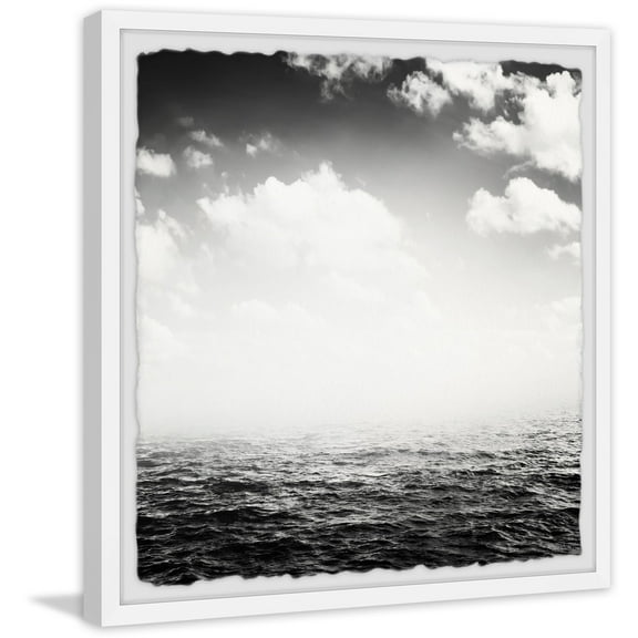 Marmont Hill Blinding White Horizon Framed Painting Print