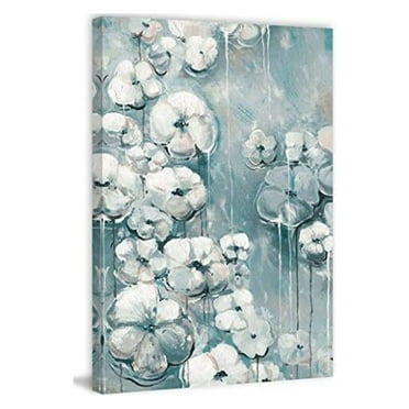 Marmont Hill Blossoms in Rain Painting Print on Wrapped Canvas