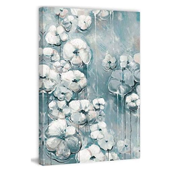 Marmont Hill Blossoms in Rain Painting Print on Wrapped Canvas