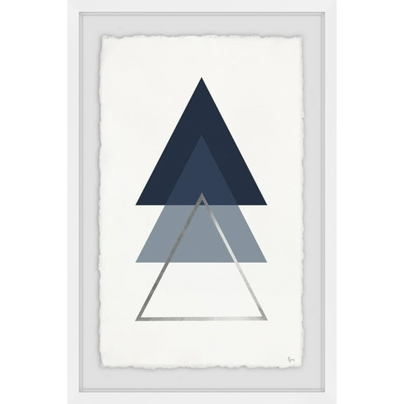Marmont Hill Blue Ascension Framed Wall Art, 12" x 8"