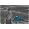 thumbnail image 1 of Marmont Hill "Blue Barn on a Country Road" Painting Print on Canvas, 1 of 7