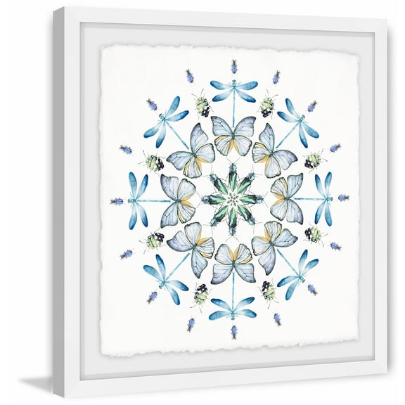 Marmont Hill Blue Bug Circles Framed Painting Print