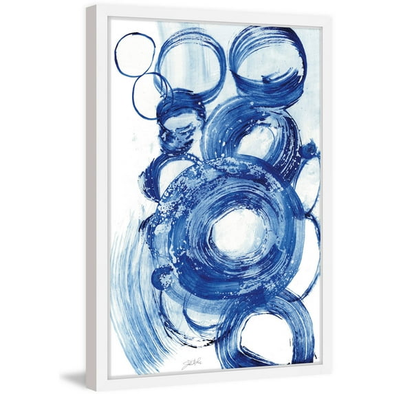 Marmont Hill "Blue Circle Study II" Framed Painting Print