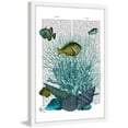 thumbnail image 1 of Marmont Hill "Blue Coral Fish" Framed Painting Print, 1 of 1