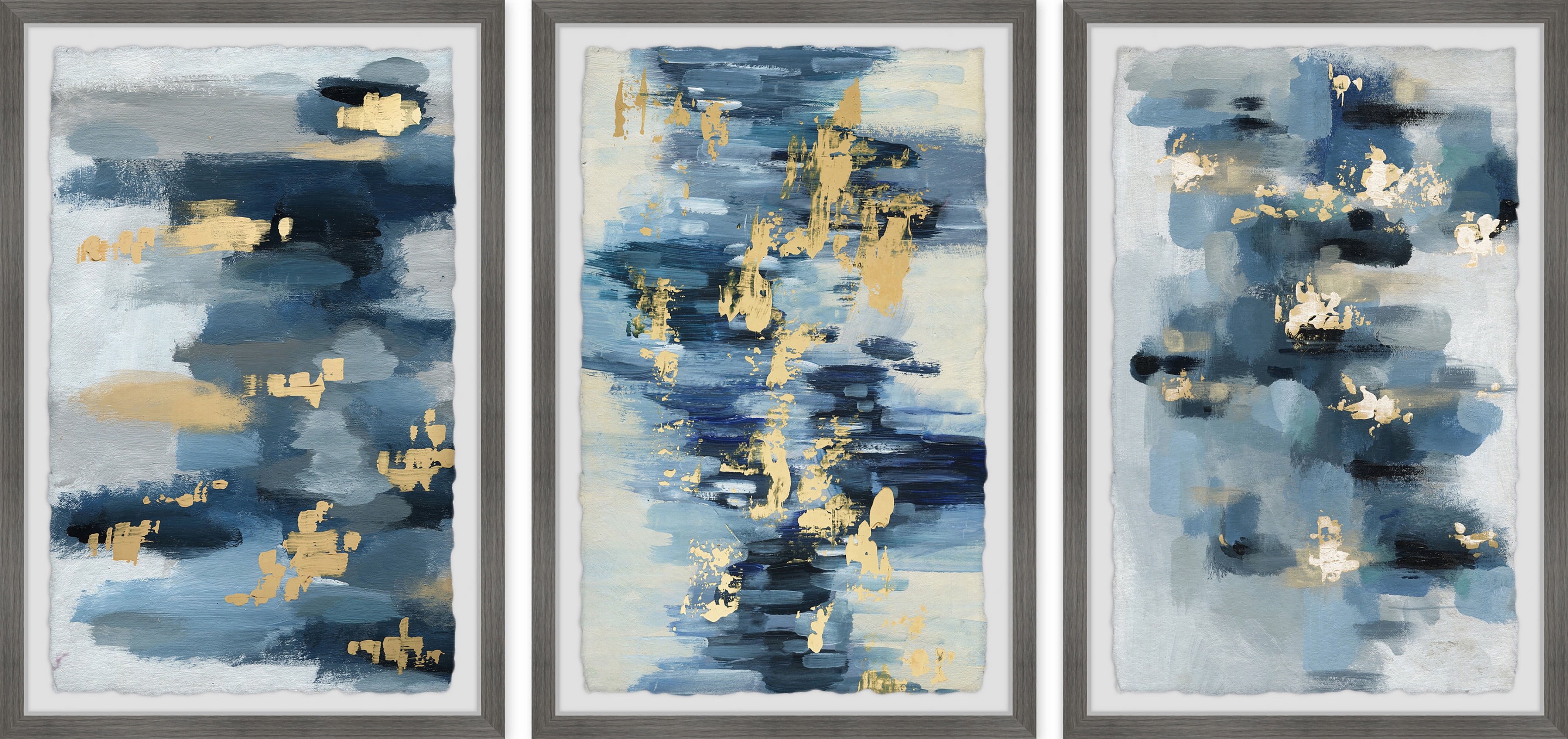 Marmont Hill Blue Florals Triptych