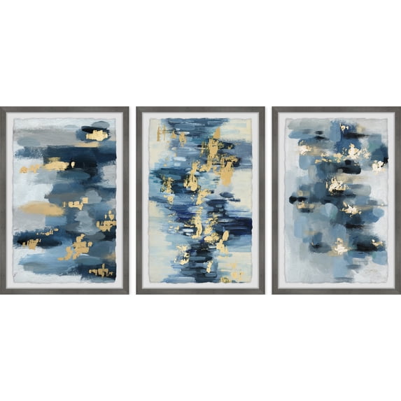 Marmont Hill Blue Florals Triptych