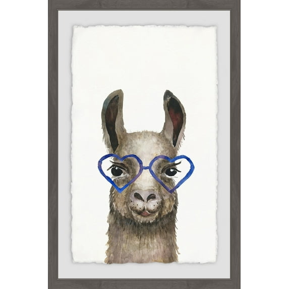 Marmont Hill Blue Heart Glasses Framed Wall Art