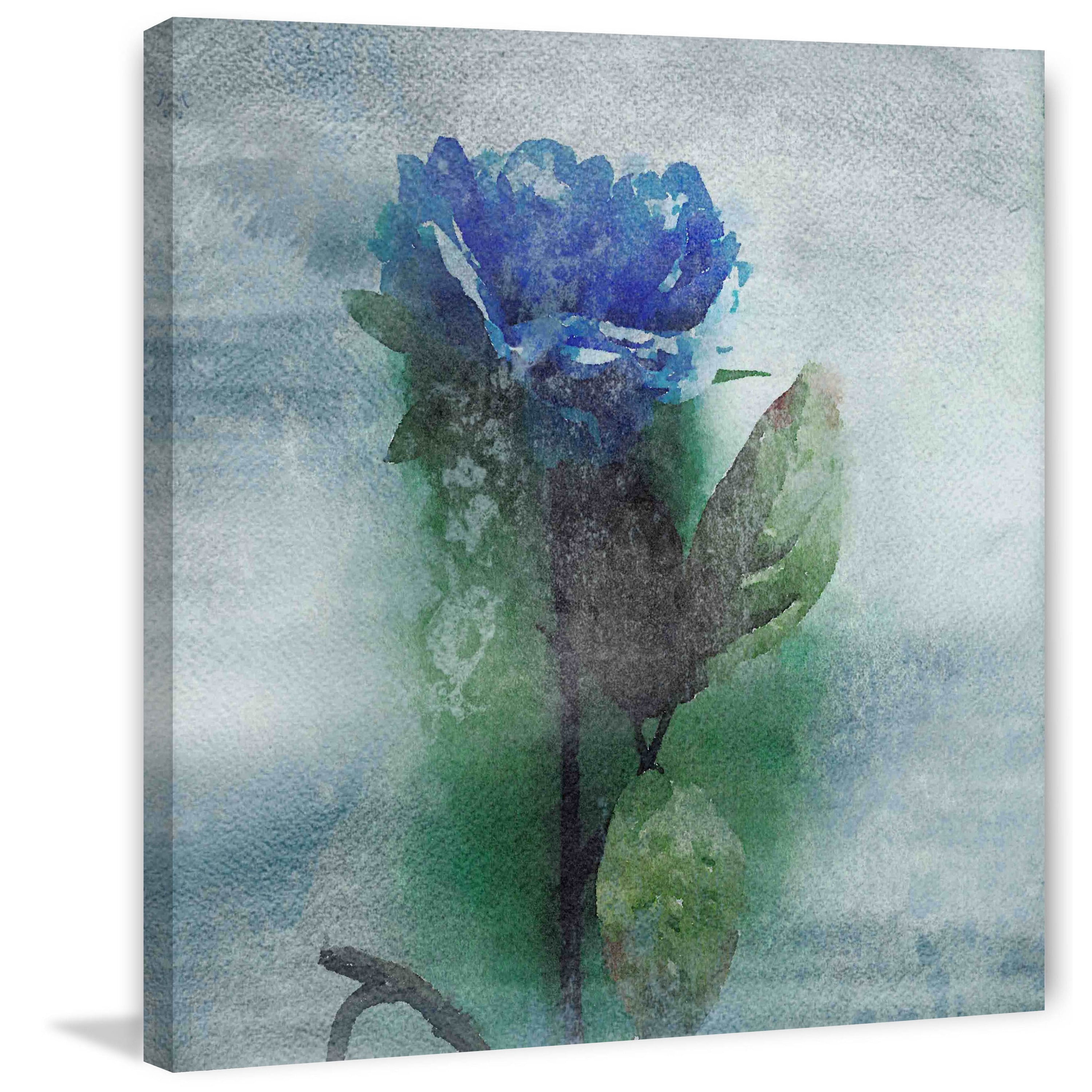 Marmont Hill - "Blue Hues" by Irena Orlov Painting Print on Wrapped Canvas
