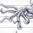 thumbnail image 1 of Marmont Hill "Blue Octopus" Painting Print on White Wood, 1 of 5