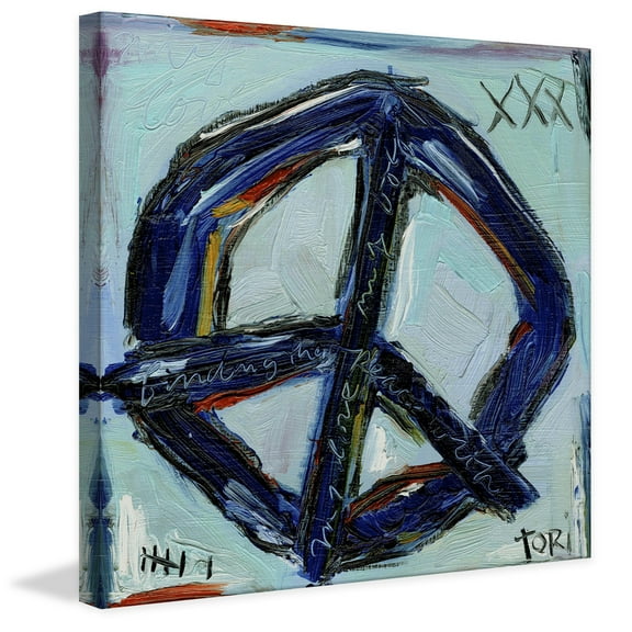 Marmont Hill "Blue Peace" by Tori Campisi Painting Print on Canvas