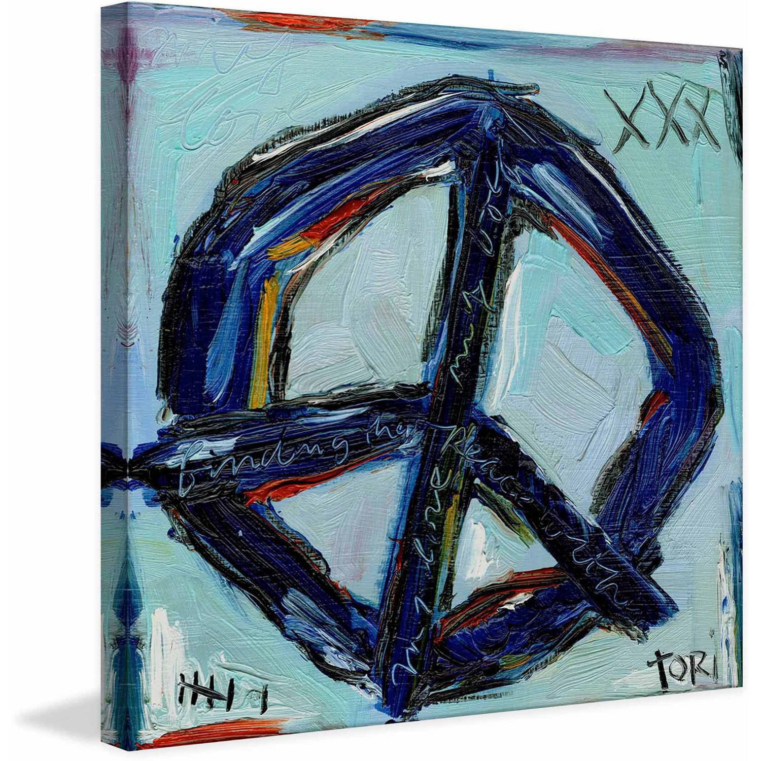 Marmont Hill "Blue Peace" by Tori Campisi Painting Print on Canvas