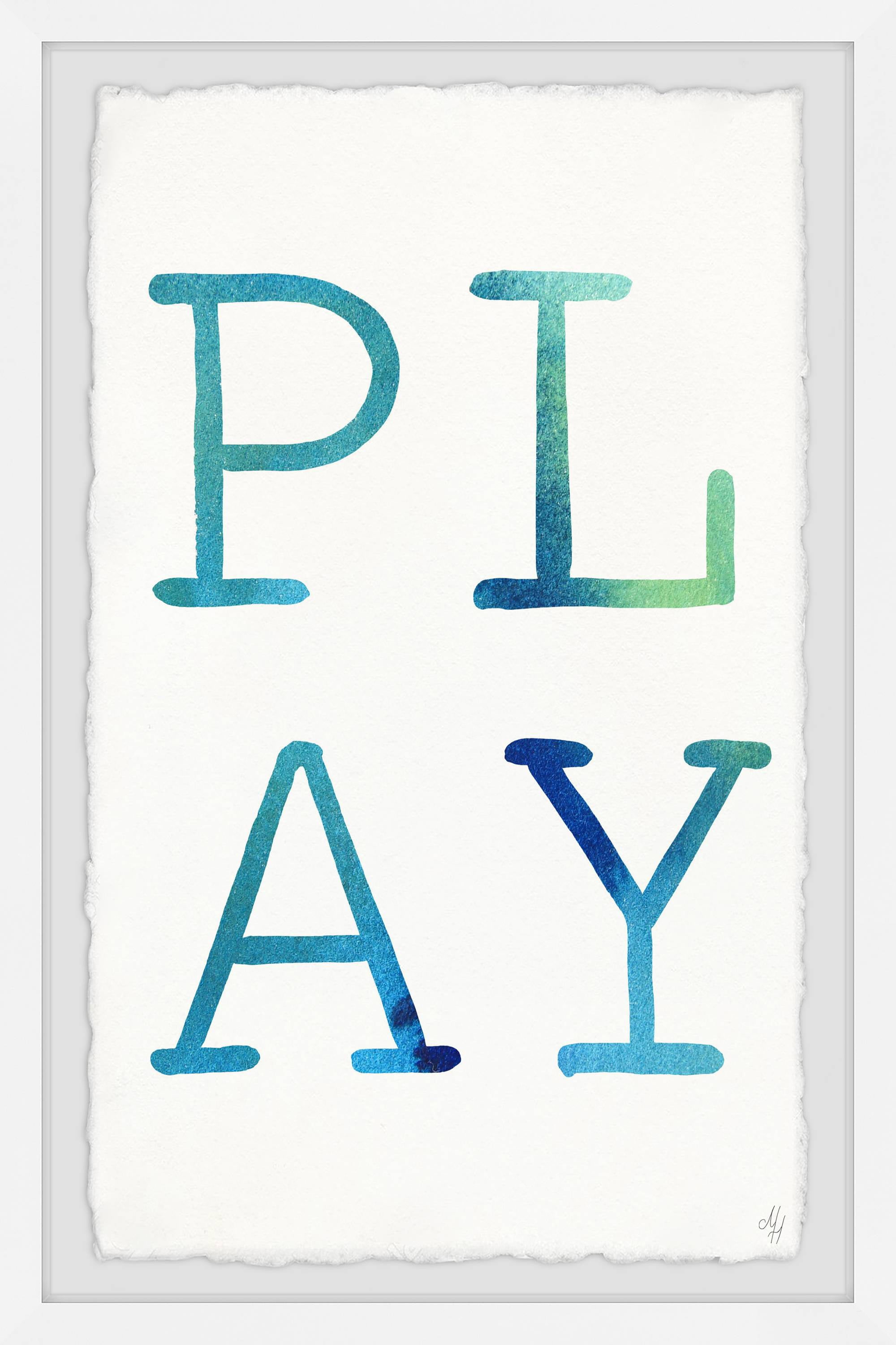 Marmont Hill Blue Play Framed Wall Art