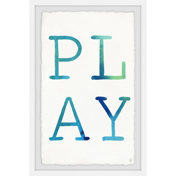 Marmont Hill Blue Play Framed Wall Art