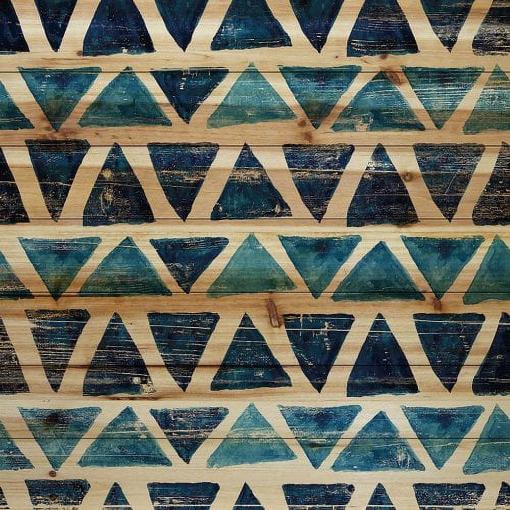 Marmont Hill - "Blue Rows" Painting Print on Natural Pine Wood