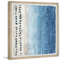 Marmont Hill Blue Sun Loungers Ii Framed Wall Art, 12.00" x 1.50"