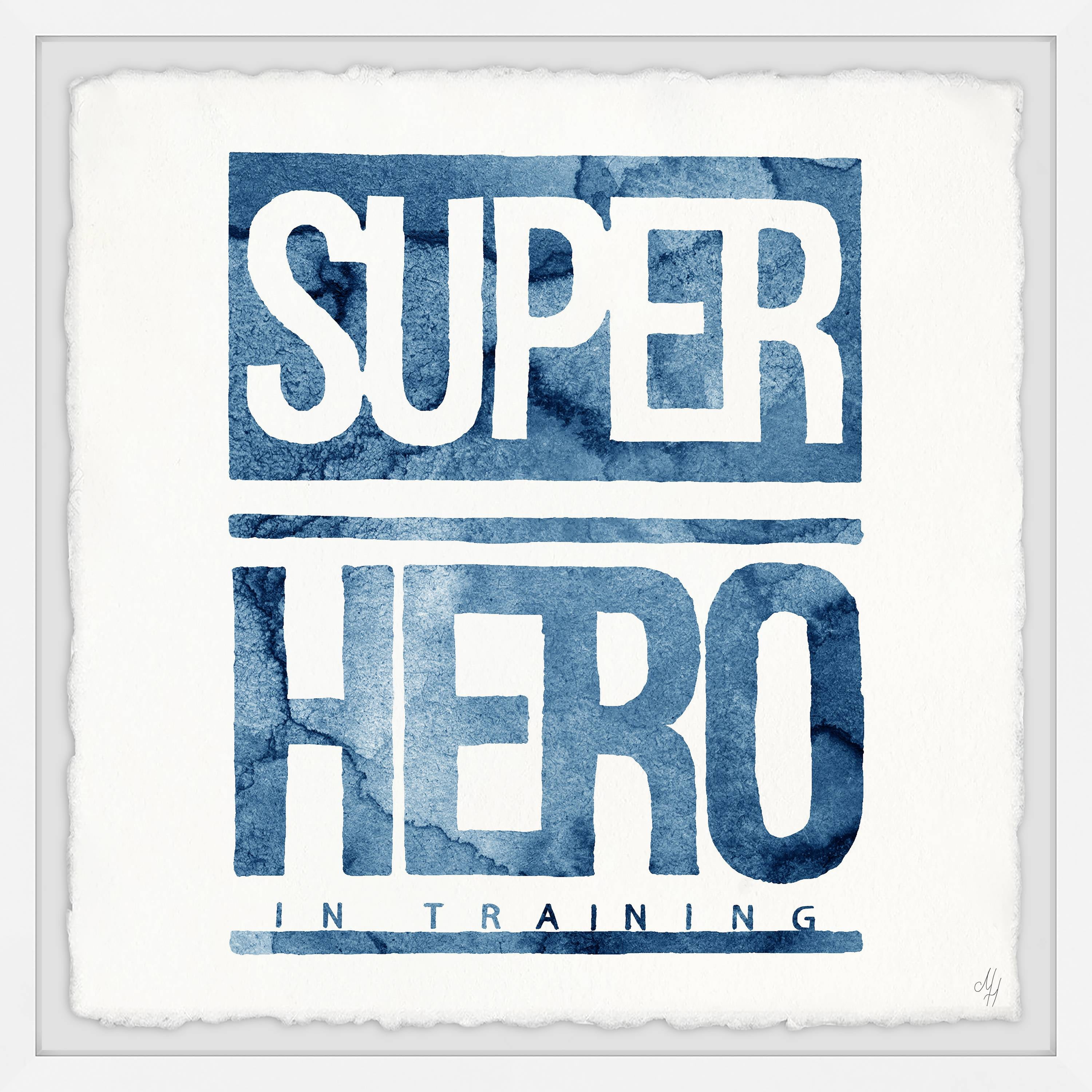 Marmont Hill Blue Superhero in Training Sign Framed Wall Art