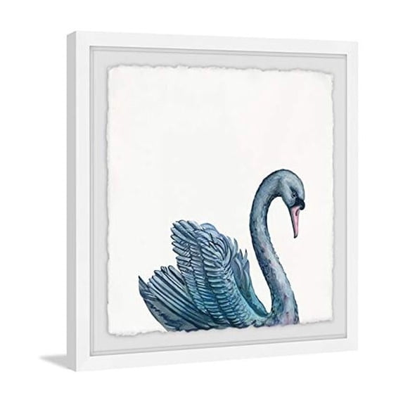 Marmont Hill Blue Swan Framed Painting Print