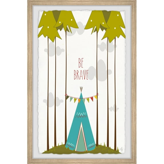 Marmont Hill Blue Tee Pee by Karen Zukowski Framed Wall Art