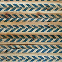 Marmont Hill - "Blue Tire Tracks" Painting Print on Natural Pine Wood