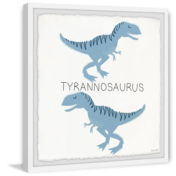 Marmont Hill Blue Tyrannosaurus Framed Wall Art