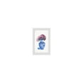 thumbnail image 1 of Marmont Hill Blue Vase and Purple Peonies Framed Painting Print, 1 of 3