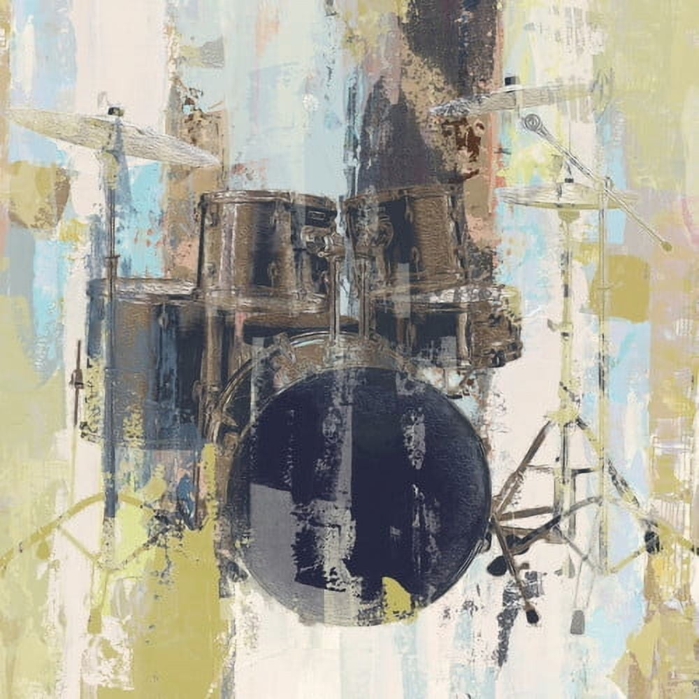 Marmont Hill "Bluebird Drum" Painting Print on Wrapped Canvas