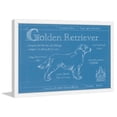 thumbnail image 1 of Marmont Hill "Blueprint Golden Retriever" Framed Painting Print, 1 of 5