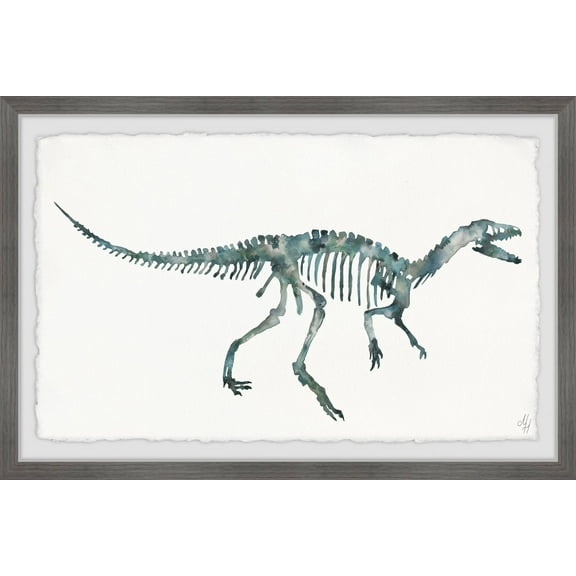 Marmont Hill Bluish Gray Skeleton Framed Wall Art