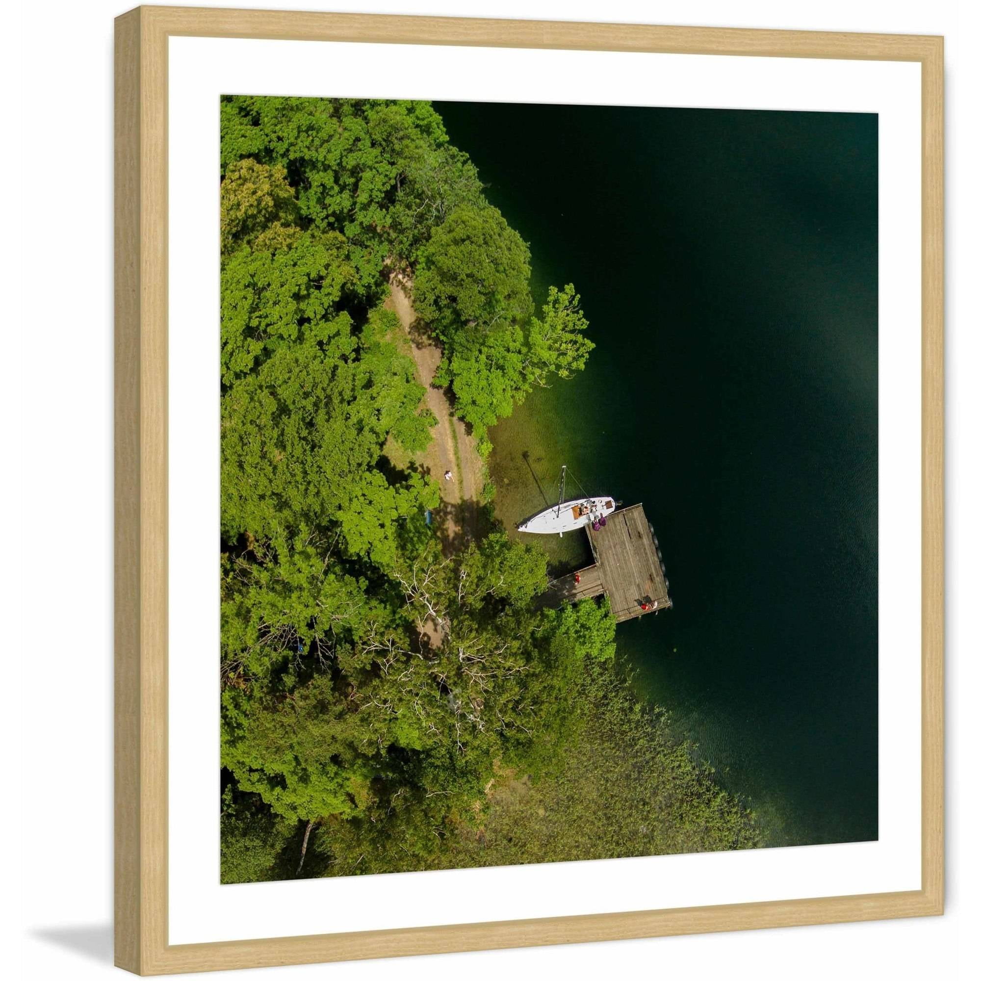 Marmont Hill "Boat Dock" by Karolis Janulis Framed Painting Print